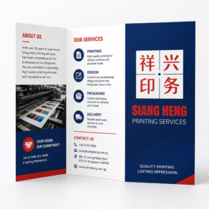 Trifold brochure printing Singapore – Siang Heng Printing Services