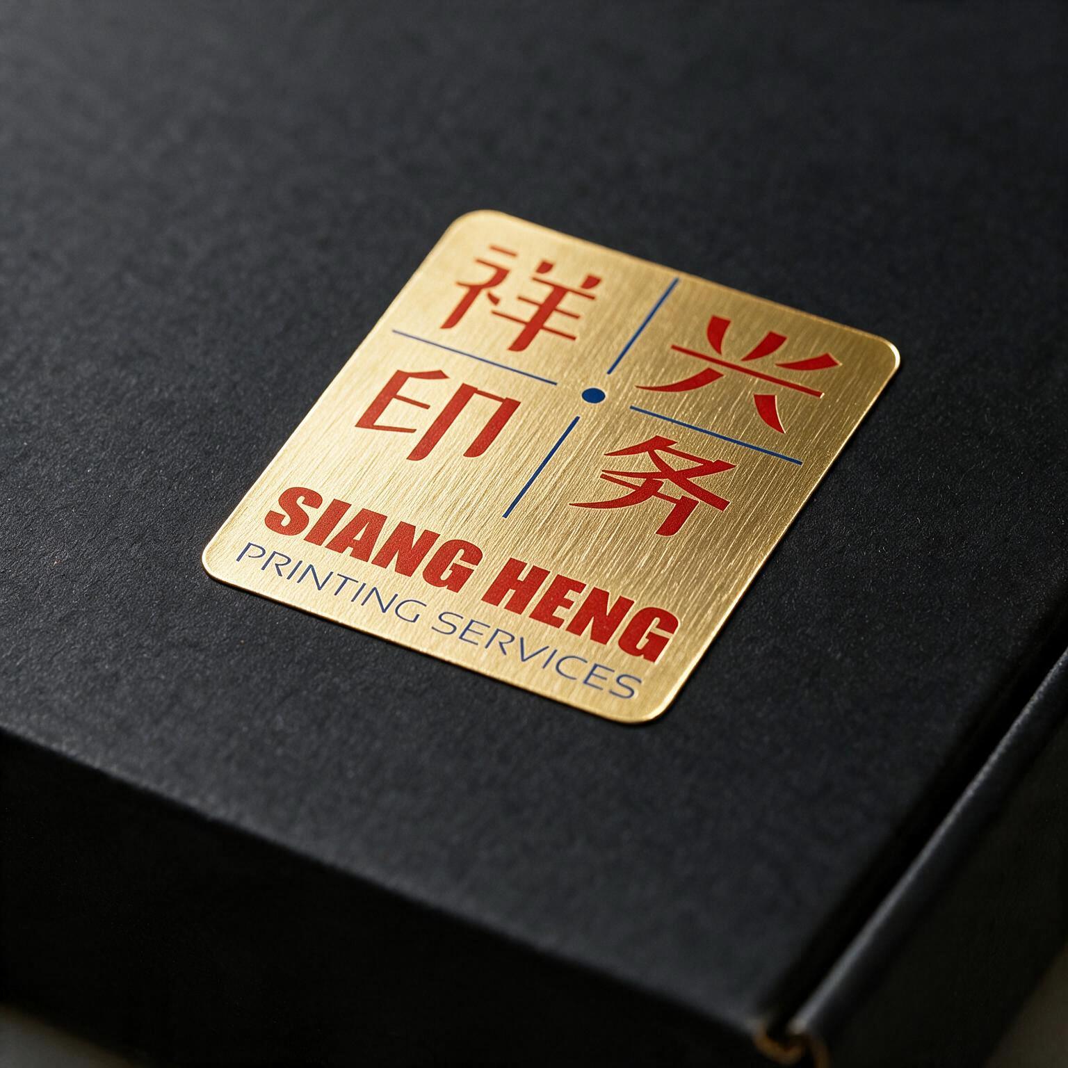 Metallic sticker printing Singapore - metallic sticker application by Siang Heng