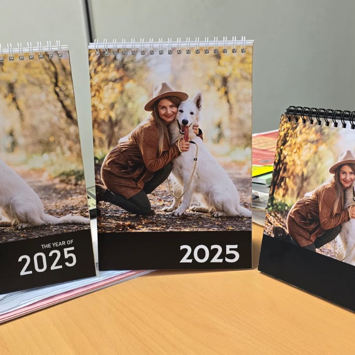Personalised desktop calendar printing Singapore - available sizes by Siang Heng