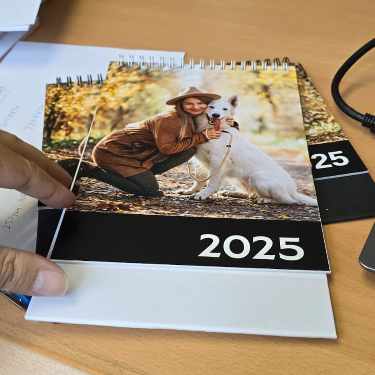 Personalised desktop calendar printing Singapore - custom family photo pages by Siang Heng