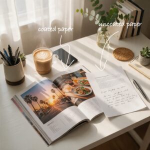 Coated paper vs uncoated paper comparison - Siang Heng Printing Services Singapore