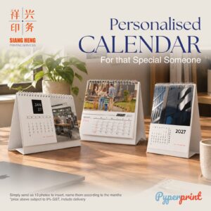 Personalised Desktop Calendar 2027 Singapore - Siang Heng Printing