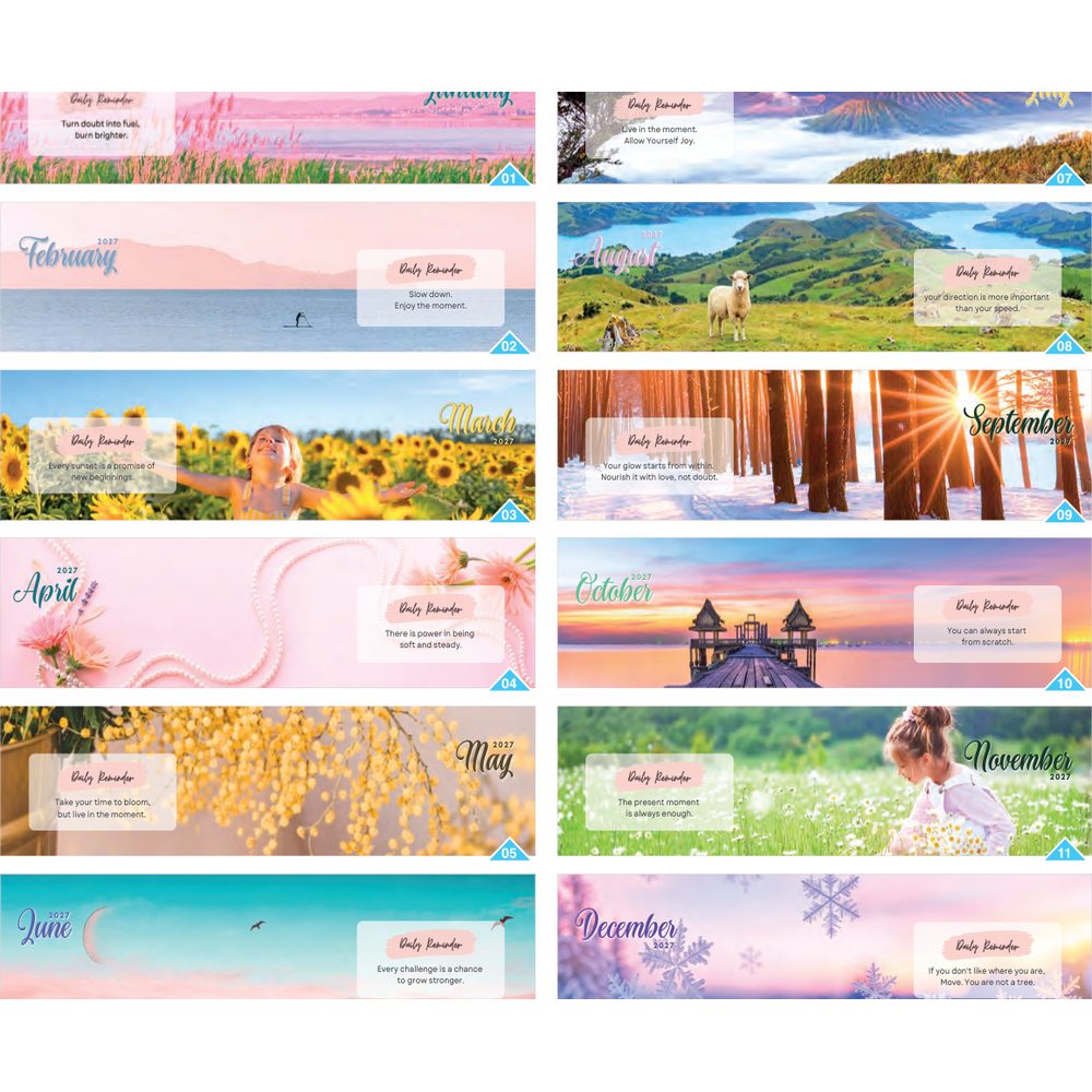 Live the Moment 132 desk calendar printing Singapore - calendar page by Siang Heng