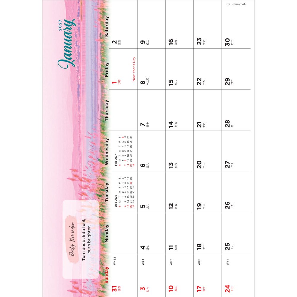 Live the Moment 132 desk calendar printing Singapore - monthly photos by Siang Heng