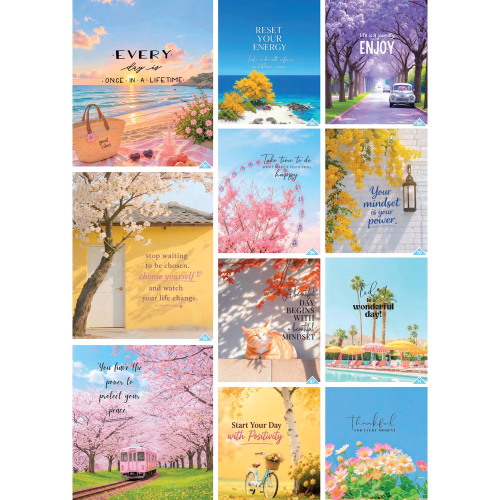 Good Vibes 31303 desk calendar printing Singapore - calendar page by Siang Heng