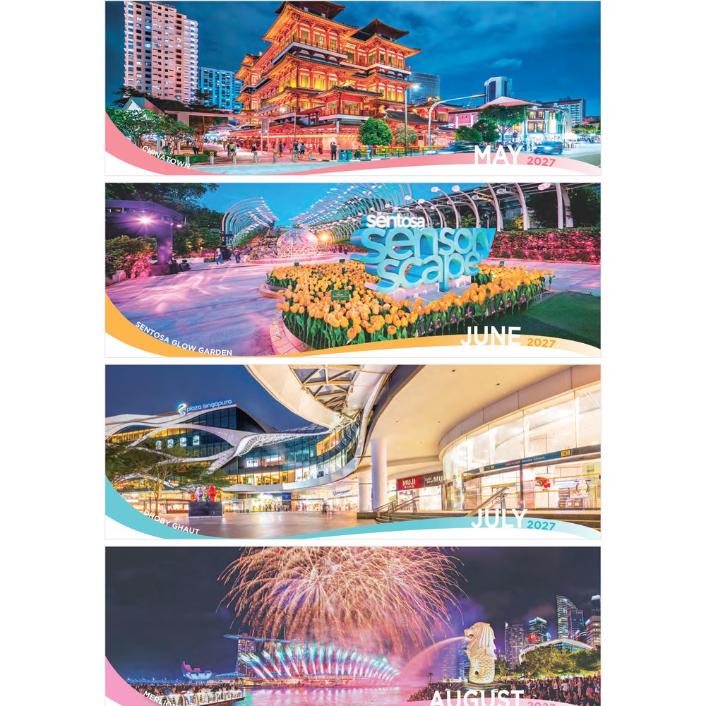Sparkling Singapore 7301 desk calendar printing Singapore - monthly photos 2 by Siang Heng