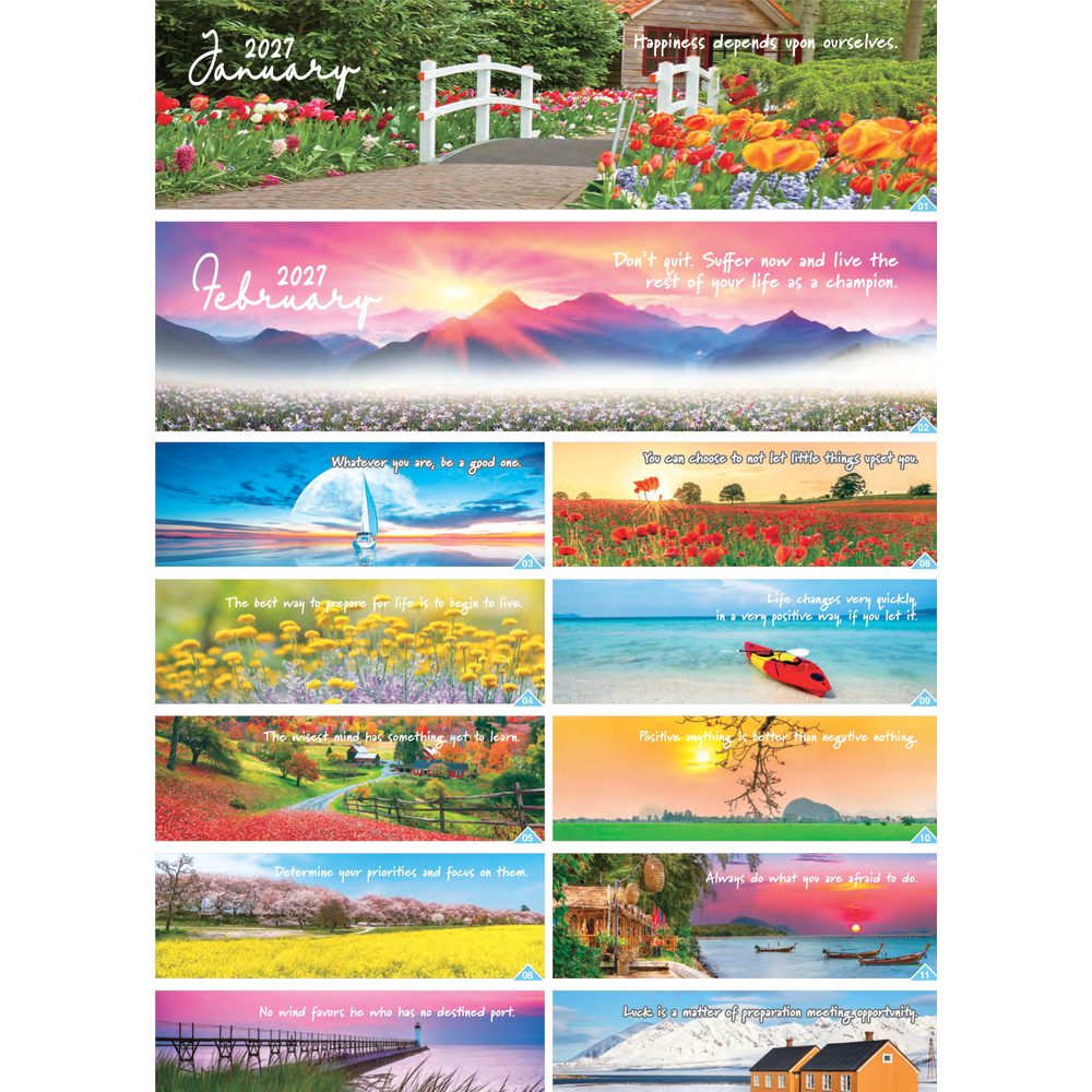 Colours of Nature 7302 desk calendar printing Singapore - monthly photos by Siang Heng