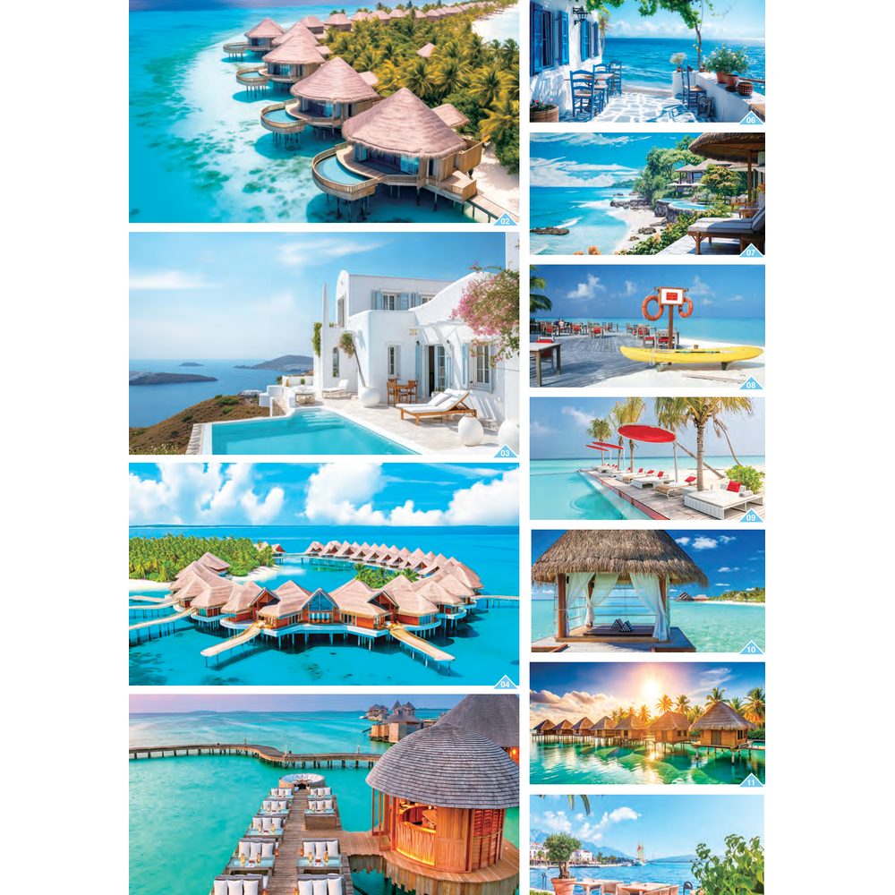Destination Paradise 7304 desk calendar printing Singapore - monthly photos by Siang Heng