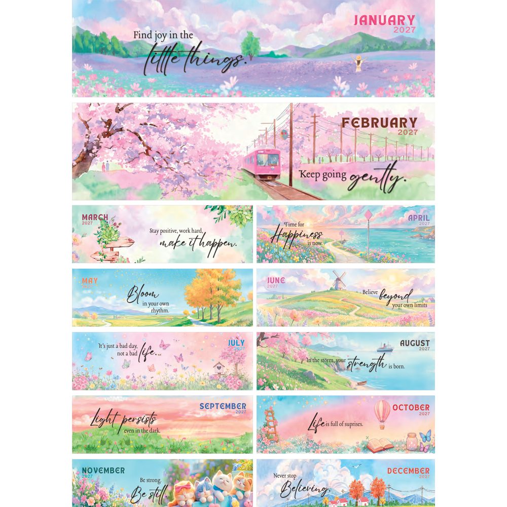 Endorphin Days 7308 desk calendar printing Singapore - monthly photos by Siang Heng