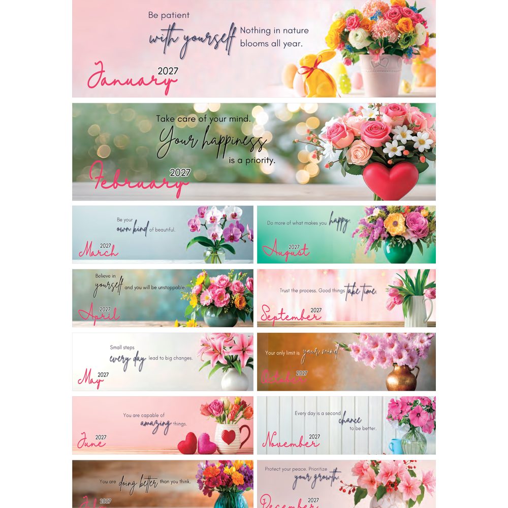 Welcome Spring 7309 desk calendar printing Singapore - monthly photos by Siang Heng