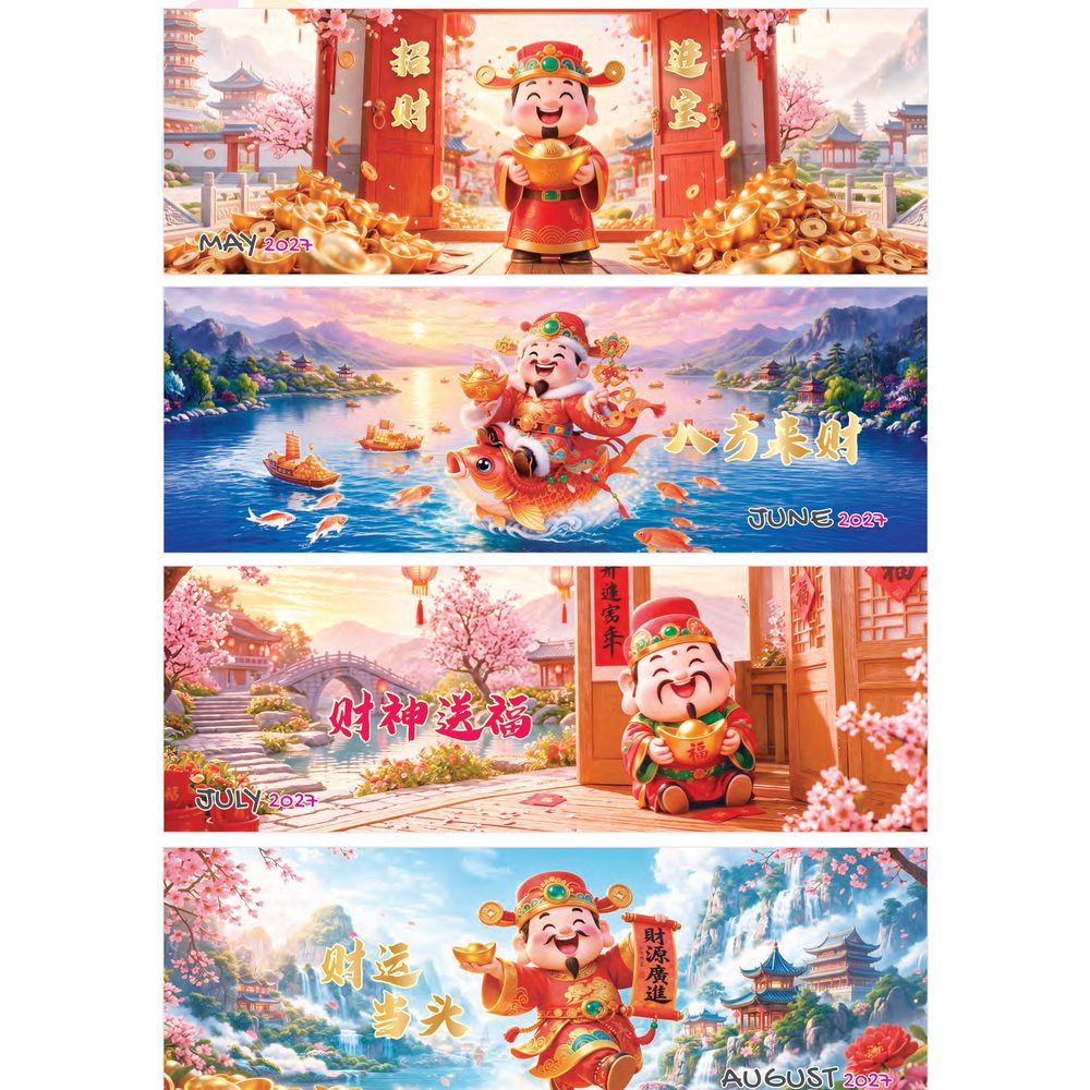 Lucky Fortune 7315 desk calendar printing Singapore - monthly photos 2 by Siang Heng