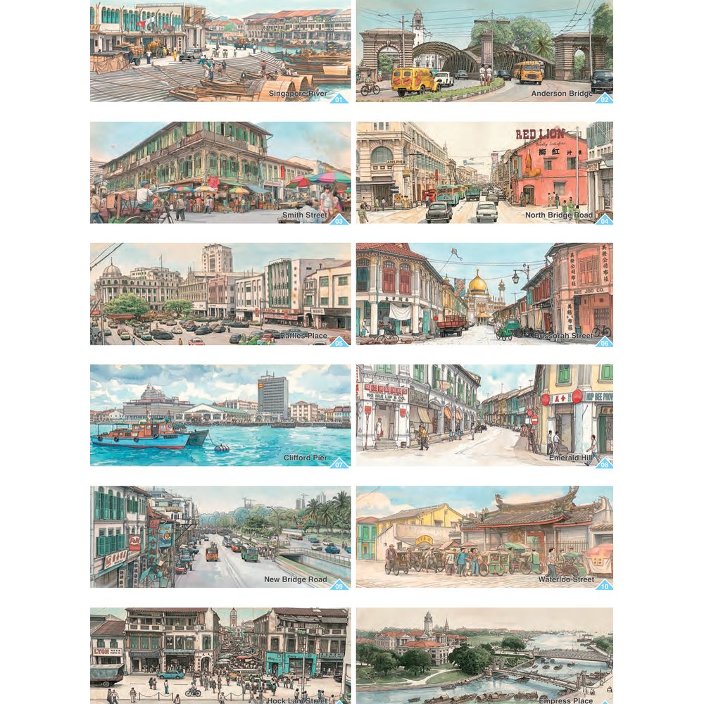 Memories of Singapore 7317 desk calendar printing Singapore - monthly photos by Siang Heng