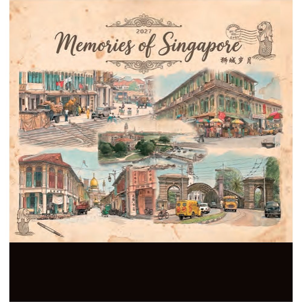 Memories of Singapore 7317 desk calendar printing Singapore - cover by Siang Heng