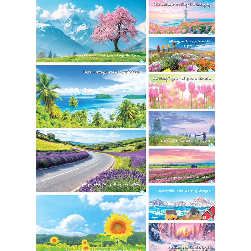 Wonderful Nature 7318 desk calendar printing Singapore - monthly photos by Siang Heng