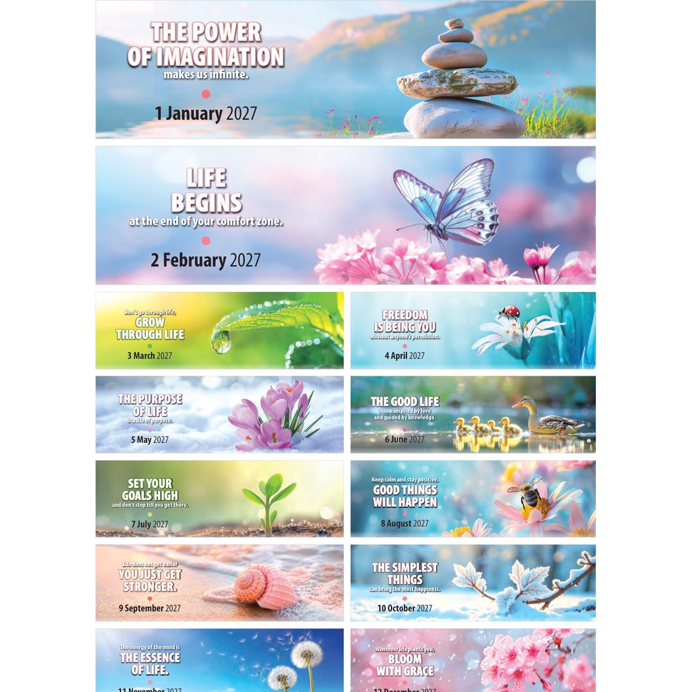 Inspired by Nature 7320 desk calendar printing Singapore - monthly photos by Siang Heng